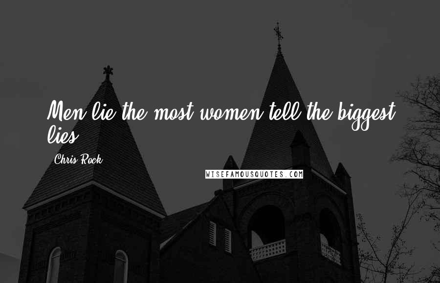 Chris Rock Quotes: Men lie the most,women tell the biggest lies.
