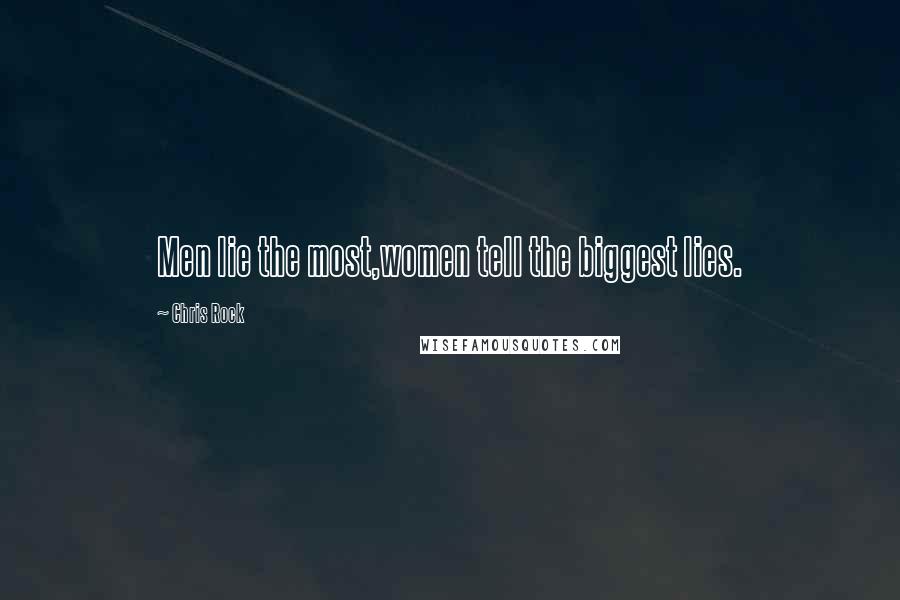 Chris Rock Quotes: Men lie the most,women tell the biggest lies.