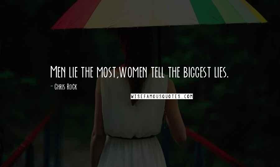 Chris Rock Quotes: Men lie the most,women tell the biggest lies.