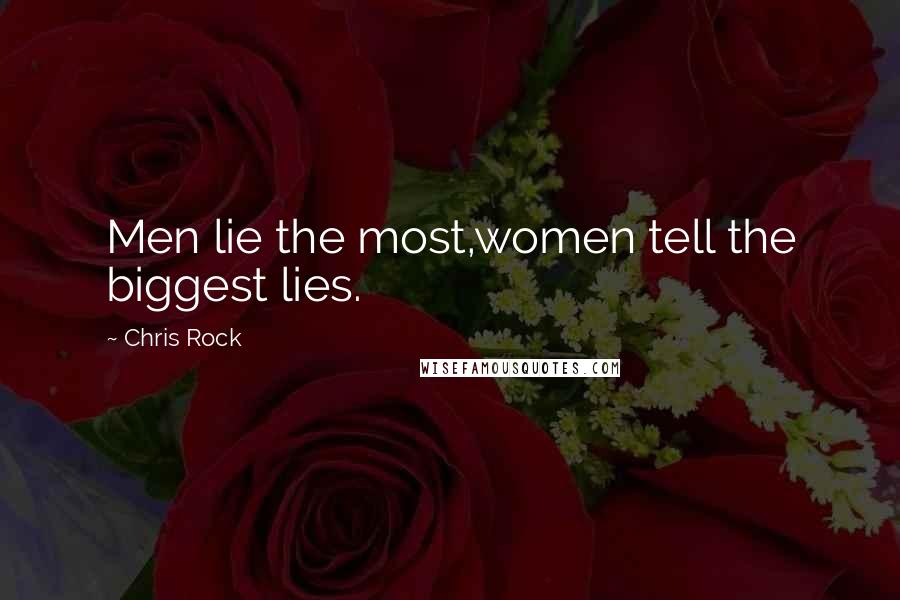 Chris Rock Quotes: Men lie the most,women tell the biggest lies.