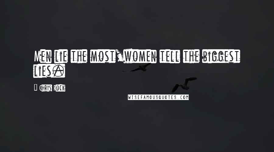 Chris Rock Quotes: Men lie the most,women tell the biggest lies.