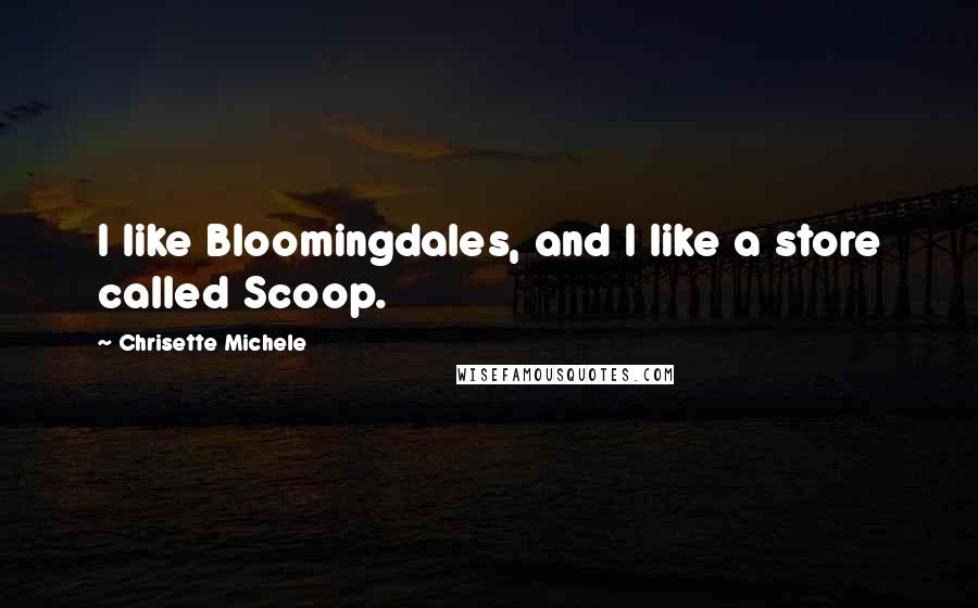 Chrisette Michele Quotes: I like Bloomingdales, and I like a store called Scoop.