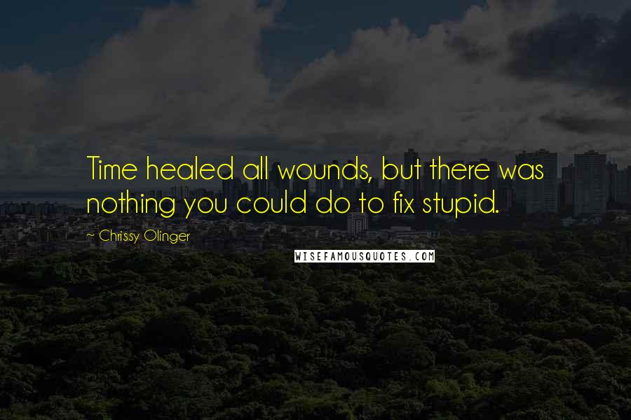 Chrissy Olinger Quotes: Time healed all wounds, but there was nothing you could do to fix stupid.