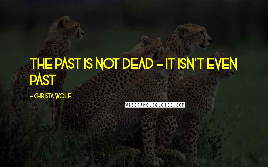 Christa Wolf Quotes: The past is not dead - it isn't even past