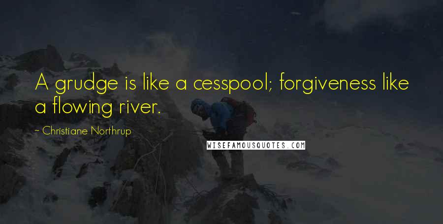 Christiane Northrup Quotes: A grudge is like a cesspool; forgiveness like a flowing river.