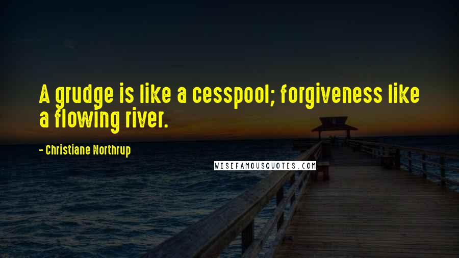 Christiane Northrup Quotes: A grudge is like a cesspool; forgiveness like a flowing river.