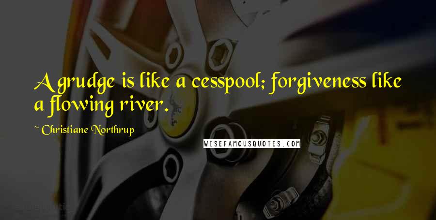 Christiane Northrup Quotes: A grudge is like a cesspool; forgiveness like a flowing river.