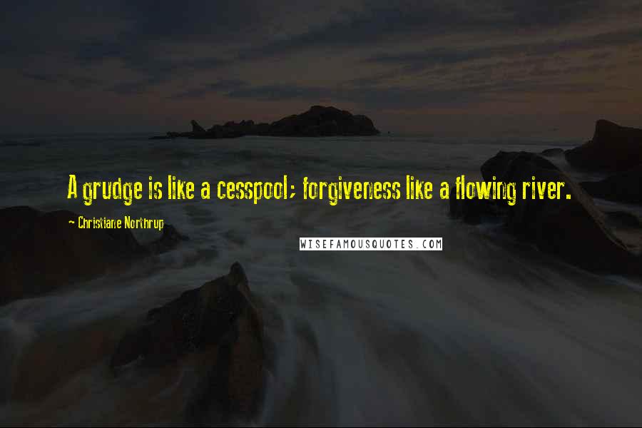 Christiane Northrup Quotes: A grudge is like a cesspool; forgiveness like a flowing river.