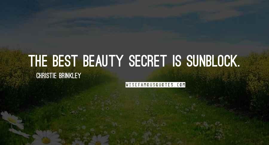 Christie Brinkley Quotes: The best beauty secret is sunblock.