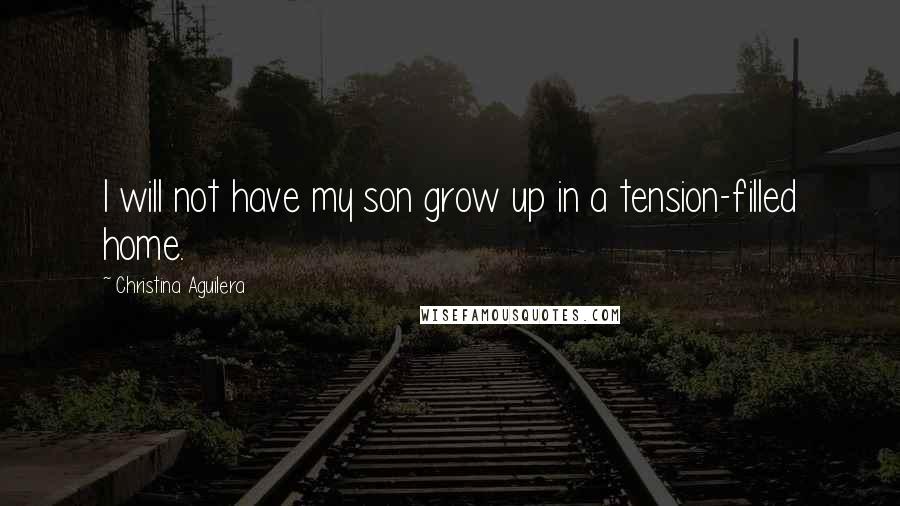 Christina Aguilera Quotes: I will not have my son grow up in a tension-filled home.