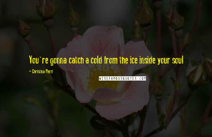 Christina Perri Quotes: You're gonna catch a cold from the ice inside your soul