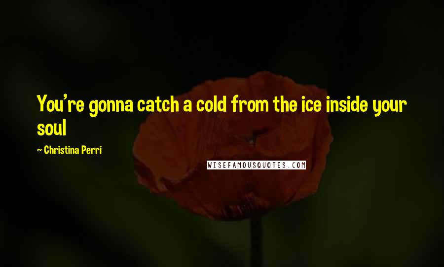 Christina Perri Quotes: You're gonna catch a cold from the ice inside your soul