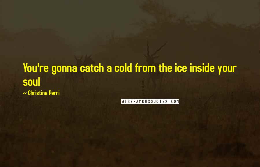 Christina Perri Quotes: You're gonna catch a cold from the ice inside your soul