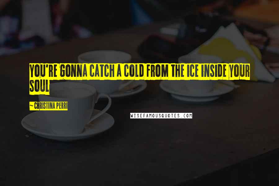 Christina Perri Quotes: You're gonna catch a cold from the ice inside your soul