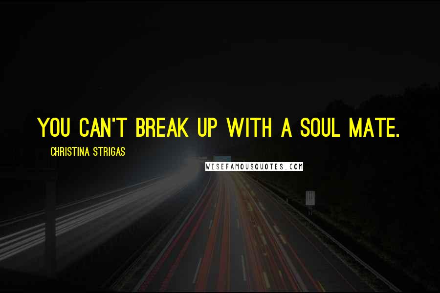 Christina Strigas Quotes: You can't break up with a soul mate.