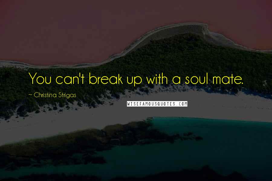 Christina Strigas Quotes: You can't break up with a soul mate.