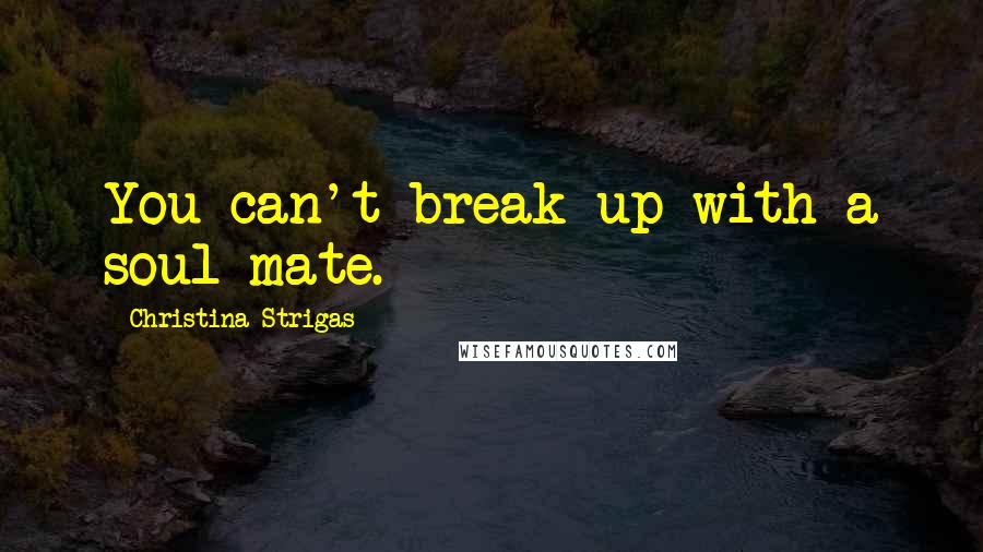 Christina Strigas Quotes: You can't break up with a soul mate.