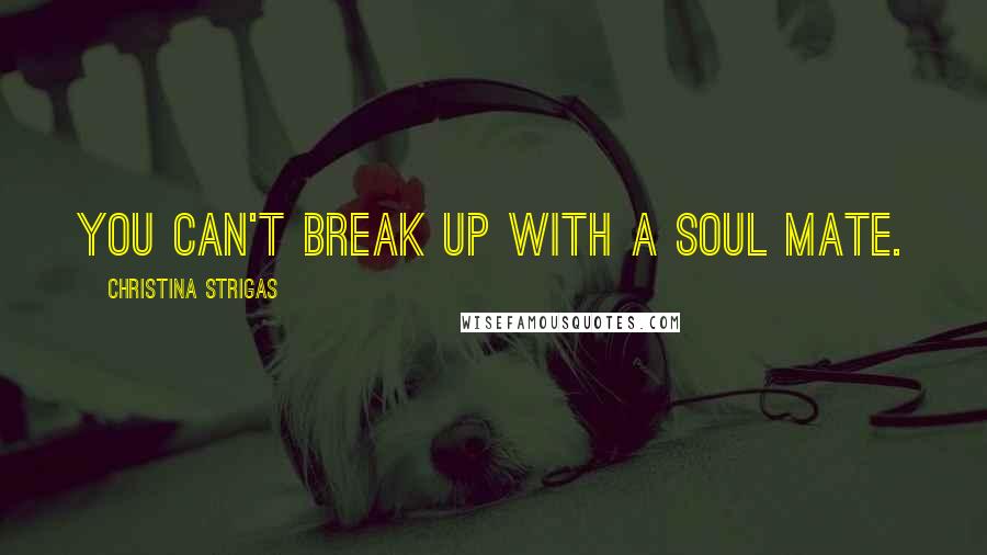 Christina Strigas Quotes: You can't break up with a soul mate.