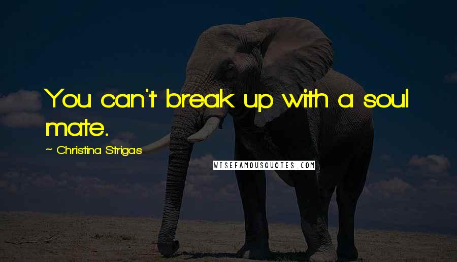 Christina Strigas Quotes: You can't break up with a soul mate.