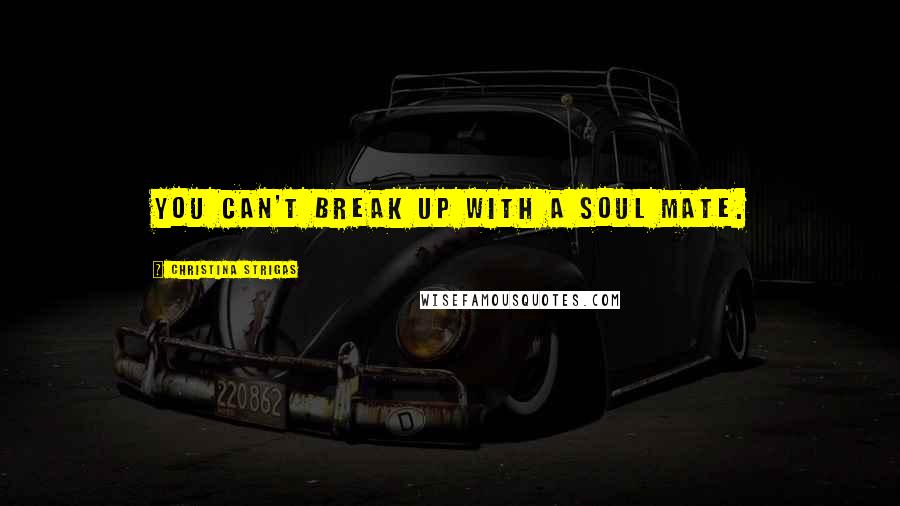 Christina Strigas Quotes: You can't break up with a soul mate.