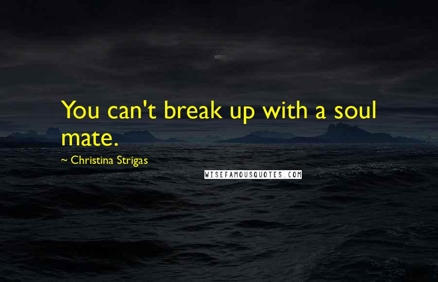 Christina Strigas Quotes: You can't break up with a soul mate.