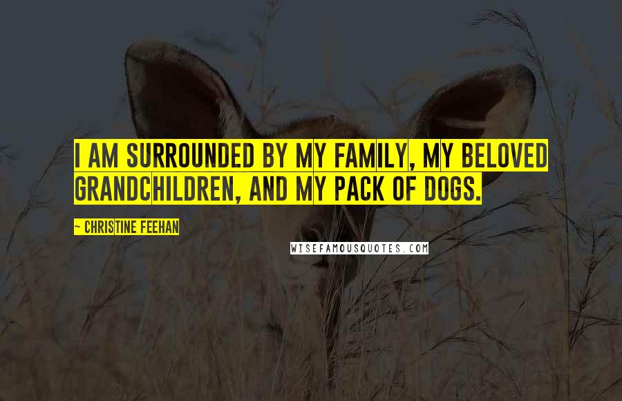 Christine Feehan Quotes: I am surrounded by my family, my beloved grandchildren, and my pack of dogs.