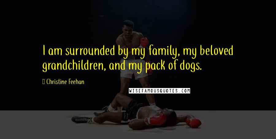 Christine Feehan Quotes: I am surrounded by my family, my beloved grandchildren, and my pack of dogs.