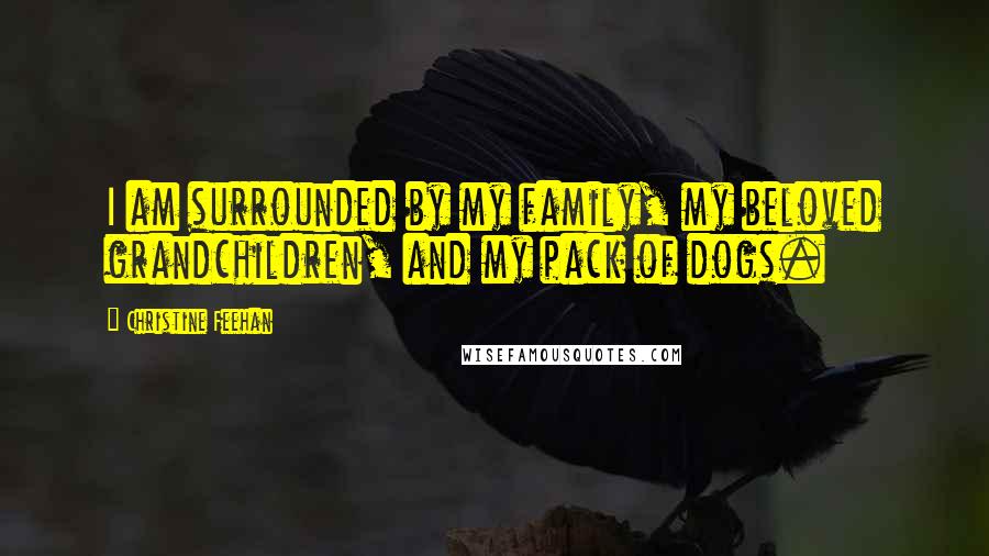 Christine Feehan Quotes: I am surrounded by my family, my beloved grandchildren, and my pack of dogs.