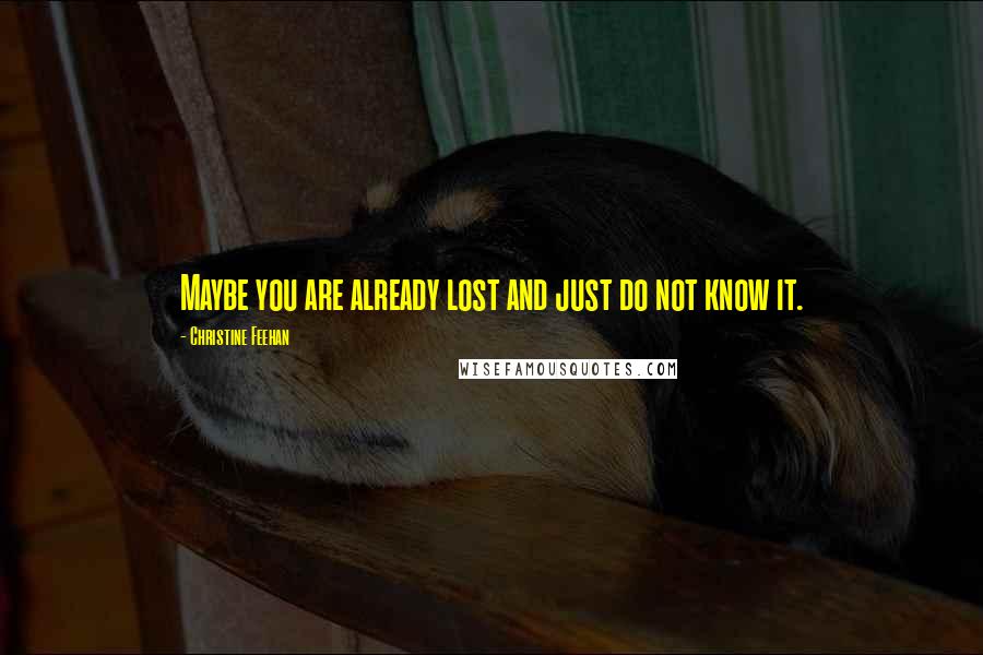 Christine Feehan Quotes: Maybe you are already lost and just do not know it.