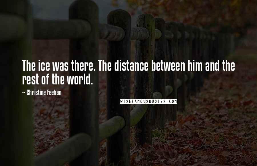 Christine Feehan Quotes: The ice was there. The distance between him and the rest of the world.
