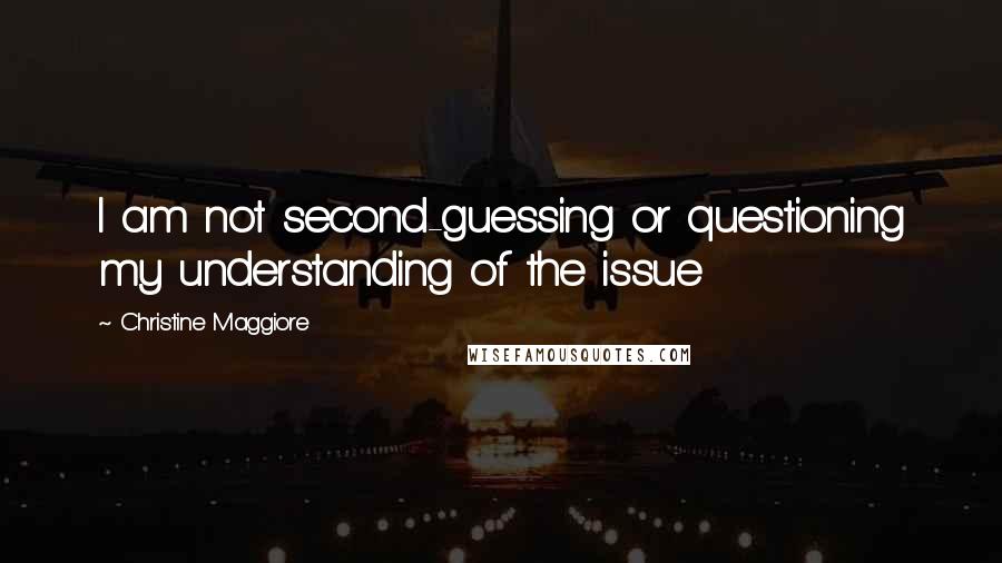 Christine Maggiore Quotes: I am not second-guessing or questioning my understanding of the issue