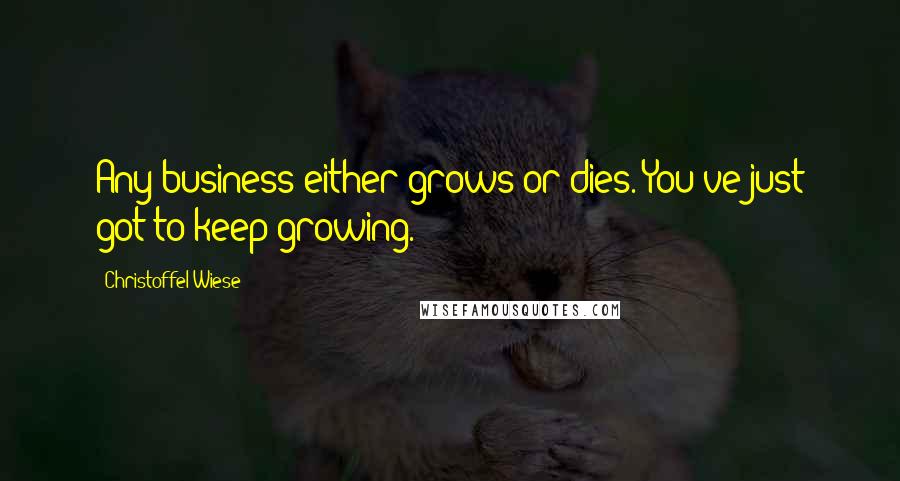 Christoffel Wiese Quotes: Any business either grows or dies. You've just got to keep growing.