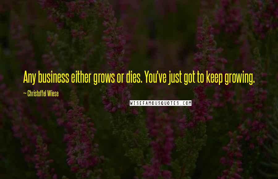 Christoffel Wiese Quotes: Any business either grows or dies. You've just got to keep growing.