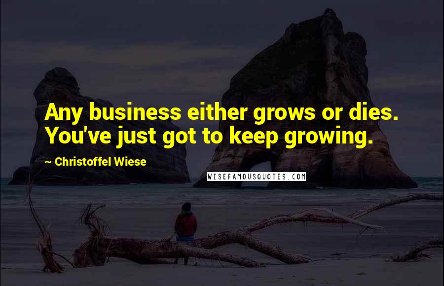 Christoffel Wiese Quotes: Any business either grows or dies. You've just got to keep growing.