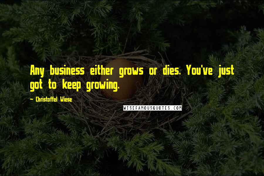 Christoffel Wiese Quotes: Any business either grows or dies. You've just got to keep growing.