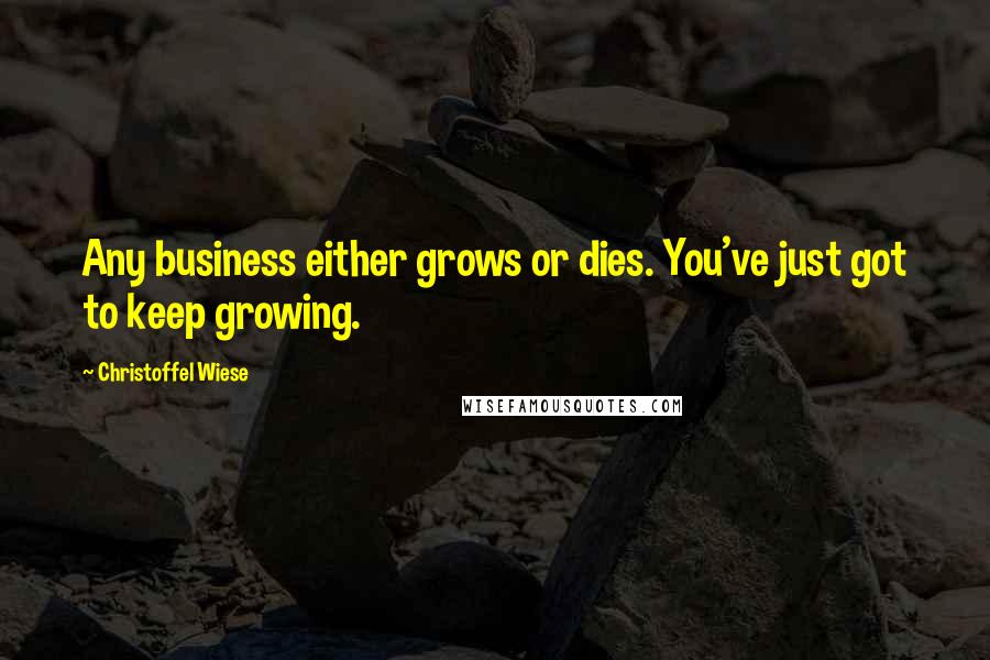 Christoffel Wiese Quotes: Any business either grows or dies. You've just got to keep growing.