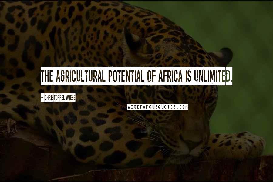 Christoffel Wiese Quotes: The agricultural potential of Africa is unlimited.