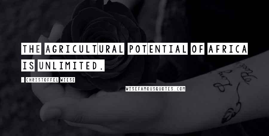 Christoffel Wiese Quotes: The agricultural potential of Africa is unlimited.
