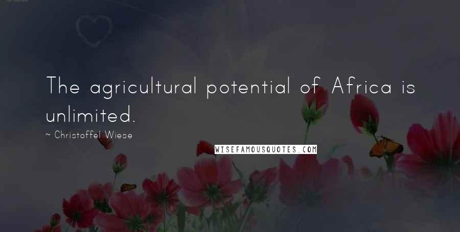 Christoffel Wiese Quotes: The agricultural potential of Africa is unlimited.