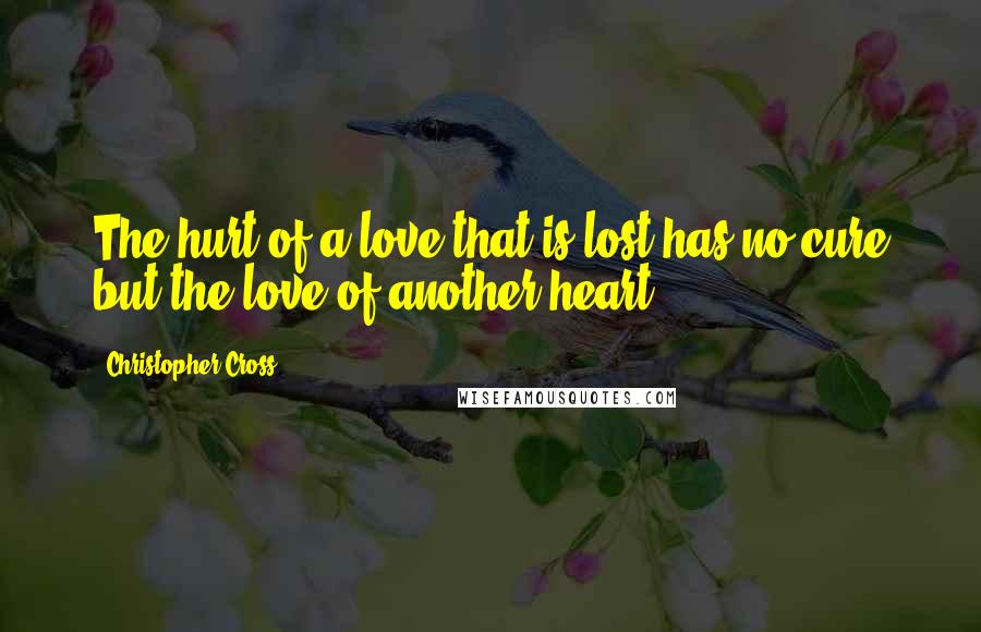 Christopher Cross Quotes: The hurt of a love that is lost has no cure but the love of another heart.