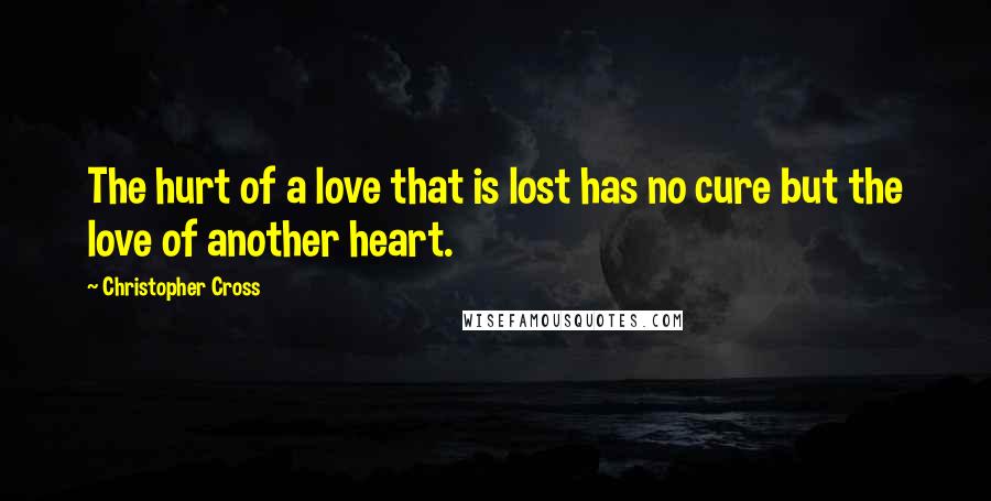 Christopher Cross Quotes: The hurt of a love that is lost has no cure but the love of another heart.