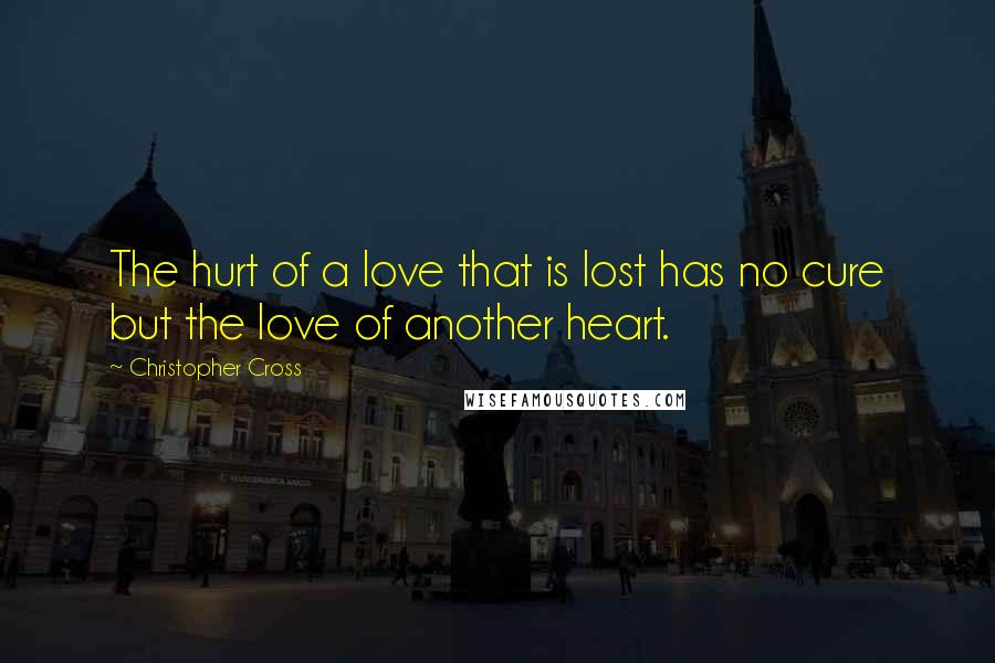 Christopher Cross Quotes: The hurt of a love that is lost has no cure but the love of another heart.
