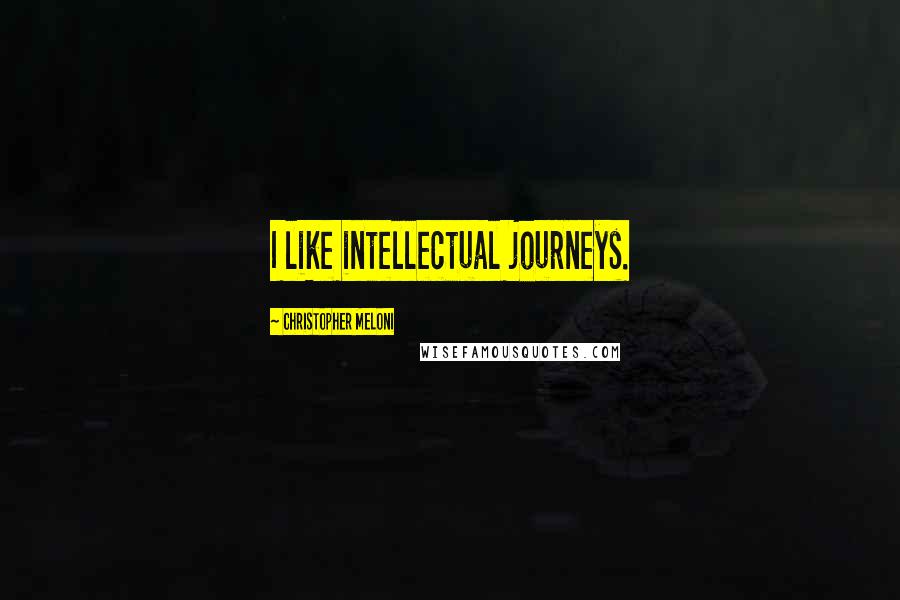 Christopher Meloni Quotes: I like intellectual journeys.