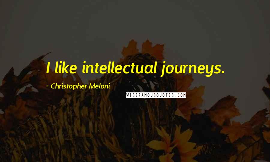 Christopher Meloni Quotes: I like intellectual journeys.