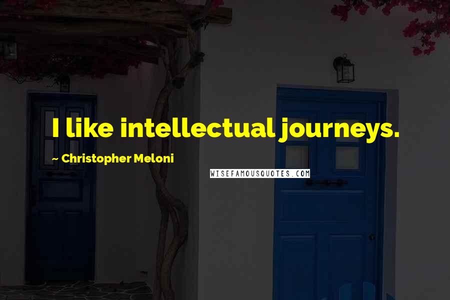 Christopher Meloni Quotes: I like intellectual journeys.