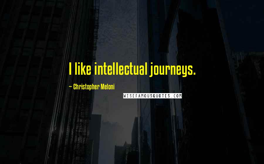 Christopher Meloni Quotes: I like intellectual journeys.