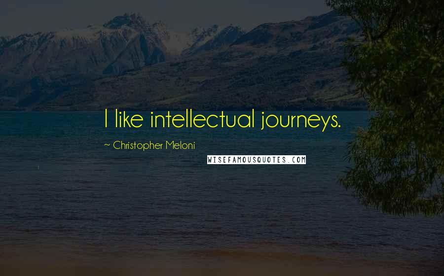 Christopher Meloni Quotes: I like intellectual journeys.