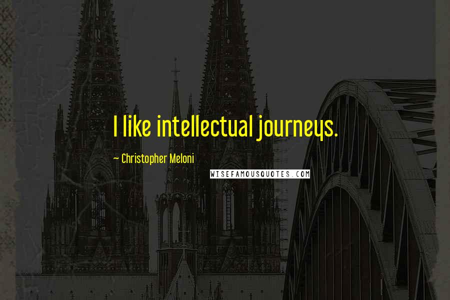 Christopher Meloni Quotes: I like intellectual journeys.