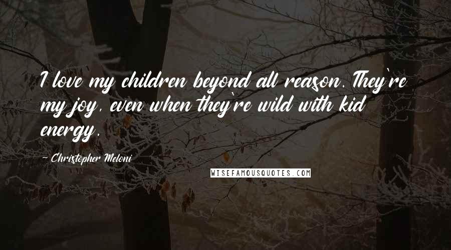 Christopher Meloni Quotes: I love my children beyond all reason. They're my joy, even when they're wild with kid energy.