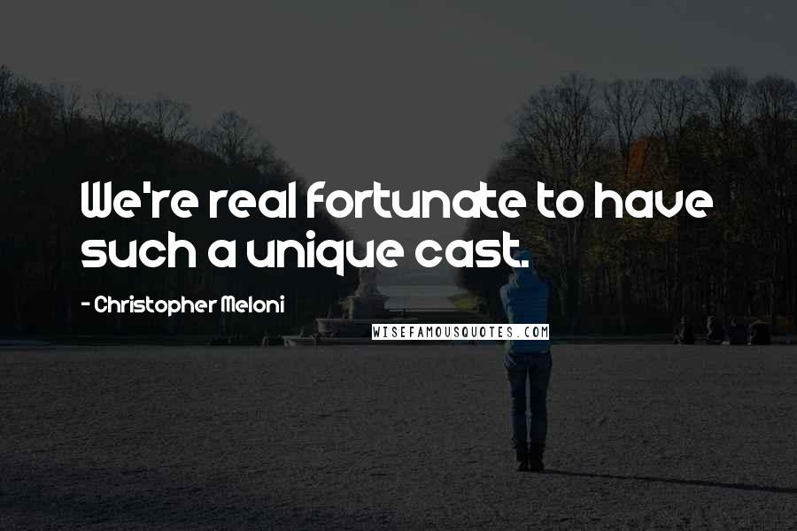 Christopher Meloni Quotes: We're real fortunate to have such a unique cast.